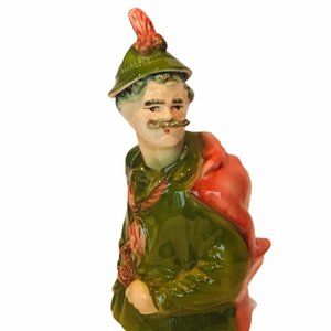 German decanter figurine hat lid West Germany vtg